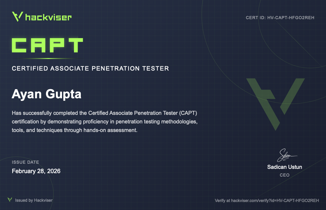 Certified Associate Penetration Tester